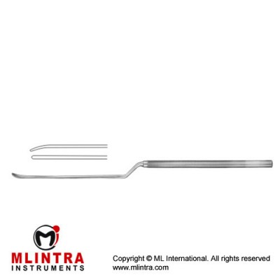 Caspar Micro Dissector Bayonet Shaped - Curved Down Stainless Steel, 24 cm - 9 1/2" Tip Size 1.0 mm